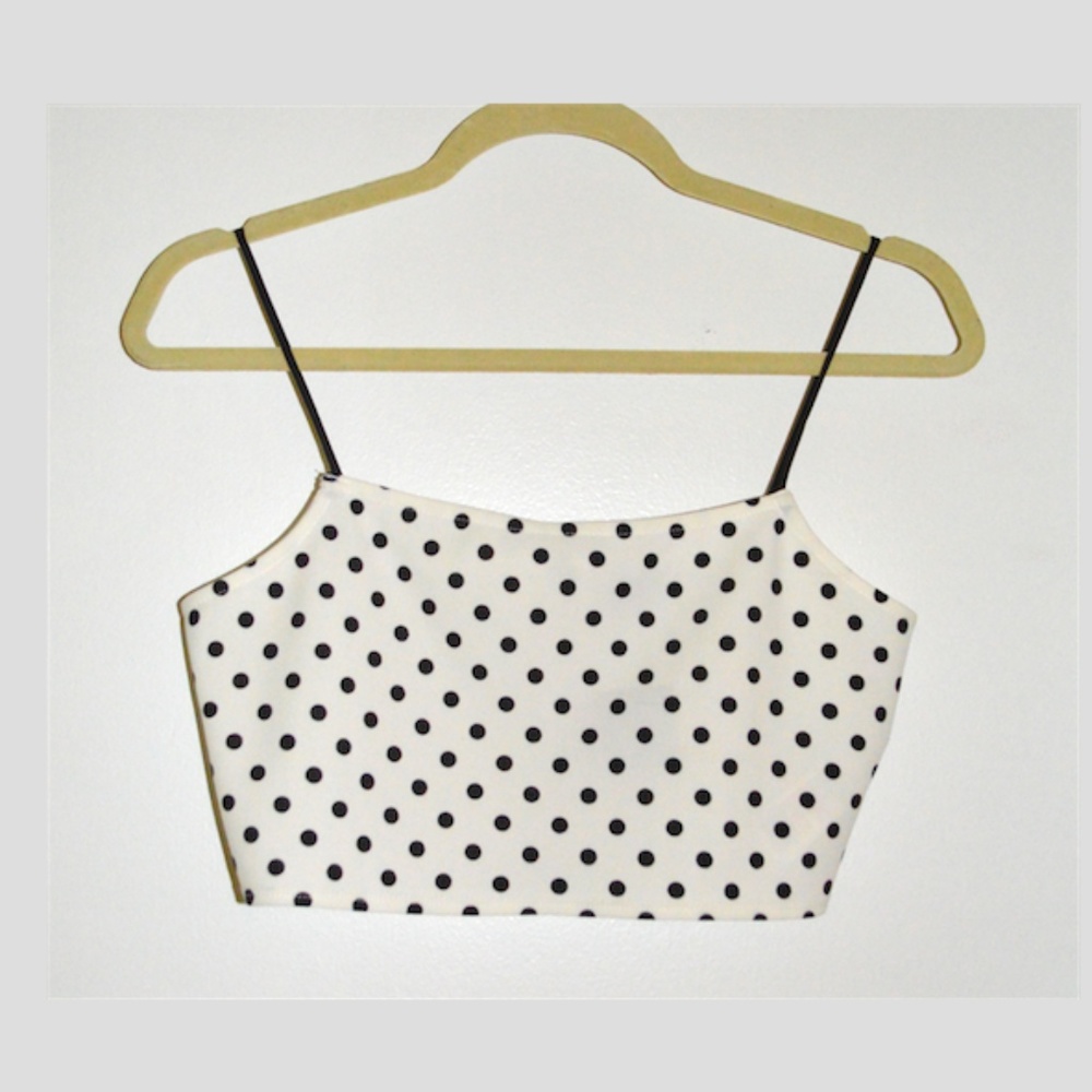 New with Tags!! Topshop Polka Dot Crop Top